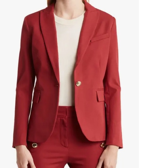DEREK LAM 10 CROSBY Allie Single Breasted Blazer, Merlot, Size 16, Like-new! - Picture 2 of 15